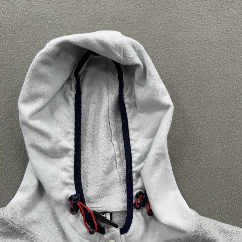 Chicago Bulls Hoodie Mens XL Gray Red NBA Basketball Pullover Colorblock USA - Picture 9 of 10